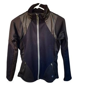 Athleta Black Soft Shell Full Zip Jacket Women's Size XS